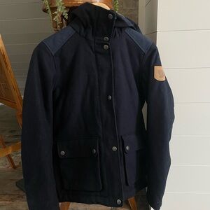 Navy Hooded Jacket with Patch